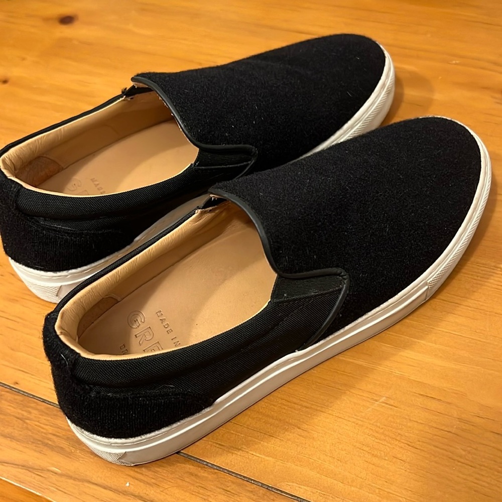 GREATS Black Fabric Slip On - Made in Italy